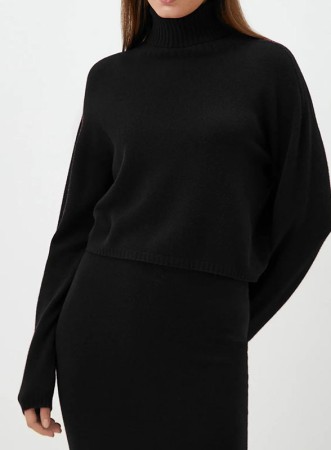 LUPETTO OVER SPACCHI NERO -...