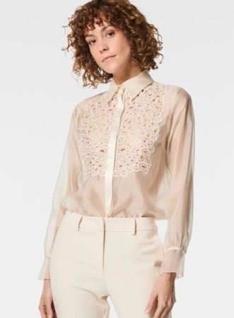 CAMICIA PLASTRON RICAMO...