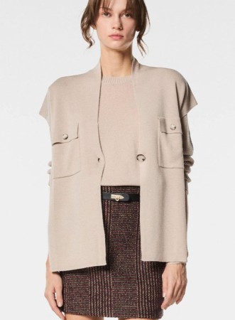 GILET MAGLIA PUNTO STOFFA...