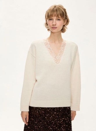 RICAMO - MAGLIA PANNA - IBLUES