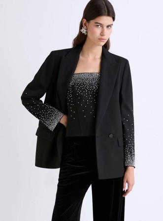 BURANO - GIACCA STRASS NERO...