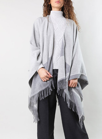 DEODARA-PONCHO GRIGIO