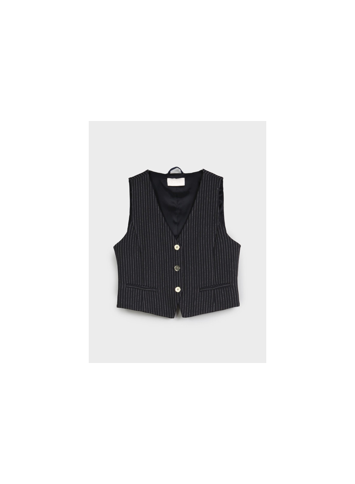 GILET BLU-NERO GESSATO - IBLUES