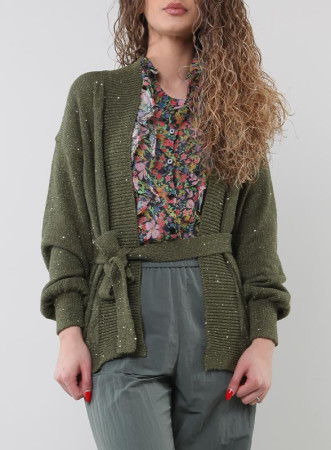 CARDIGAN CON CINTURA E CON...