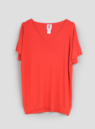 Kimono manica corta arancio...