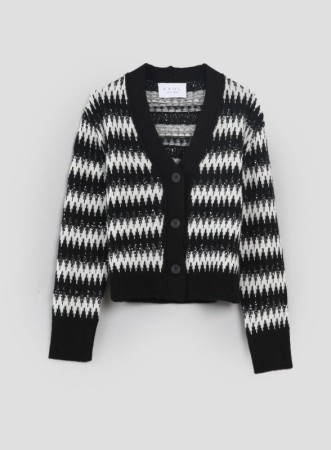 C/O CARDIGAN DONNA NERO - KAOS